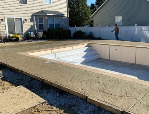 Back Patio Poolside Concrete